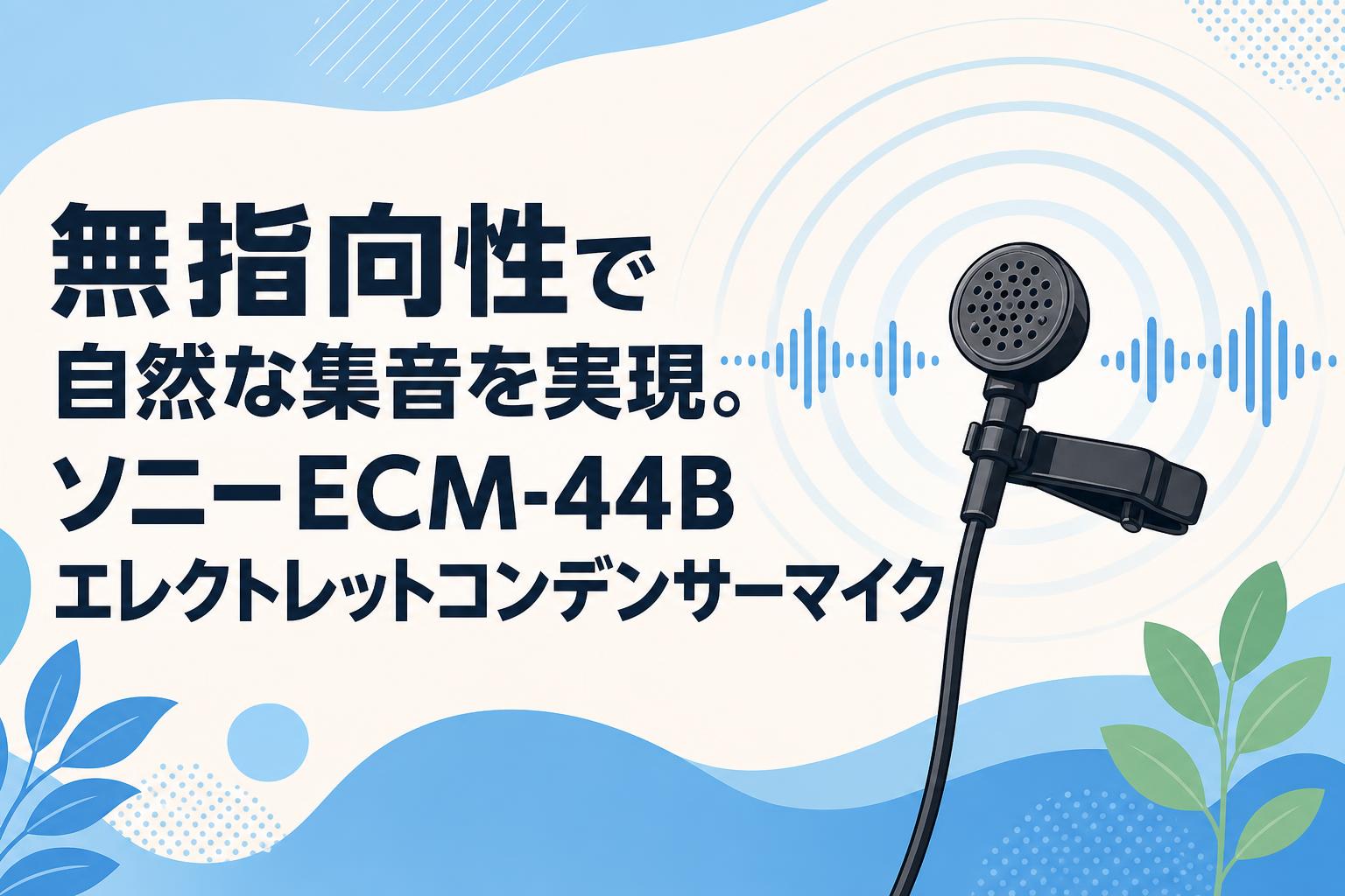 無指向性で自然な集音を実現。ソニーECM-44Bエレクトレット