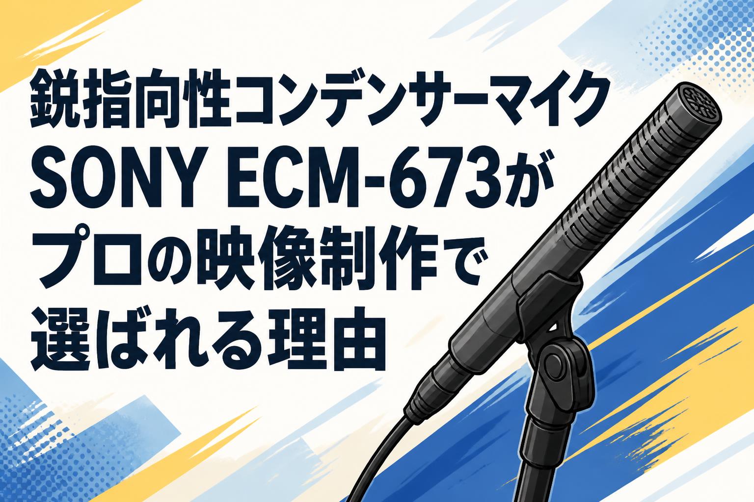 鋭指向性コンデンサーマイクSONY ECM-673がプロの映像制作で選ばれる