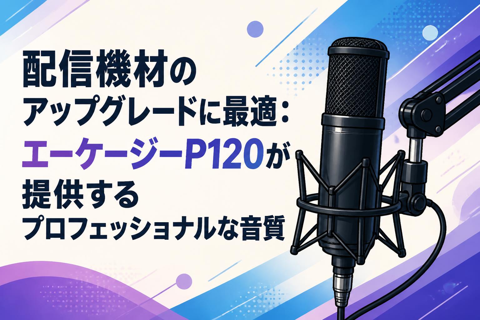 配信機材のアップグレードに最適：エーケージーP120が提供する