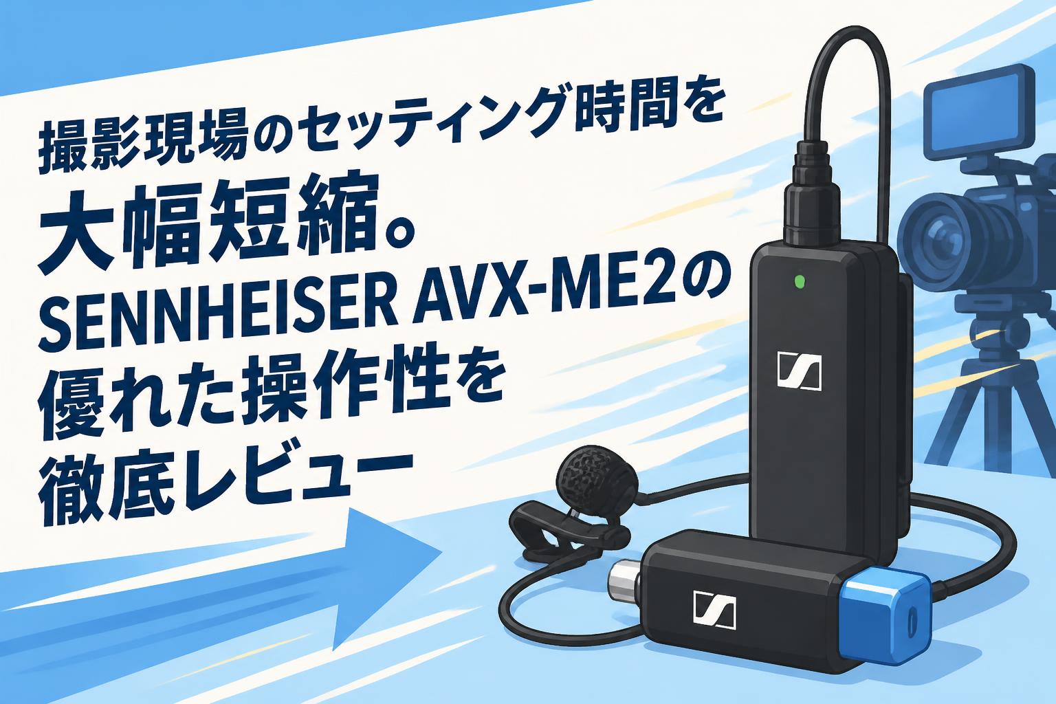 配信機器・PA機器・レコーディング機器 SENNHEISER ME2 撮影現場のセッティング時間を大幅短縮。SENNHEISER AVX-ME2の優れた