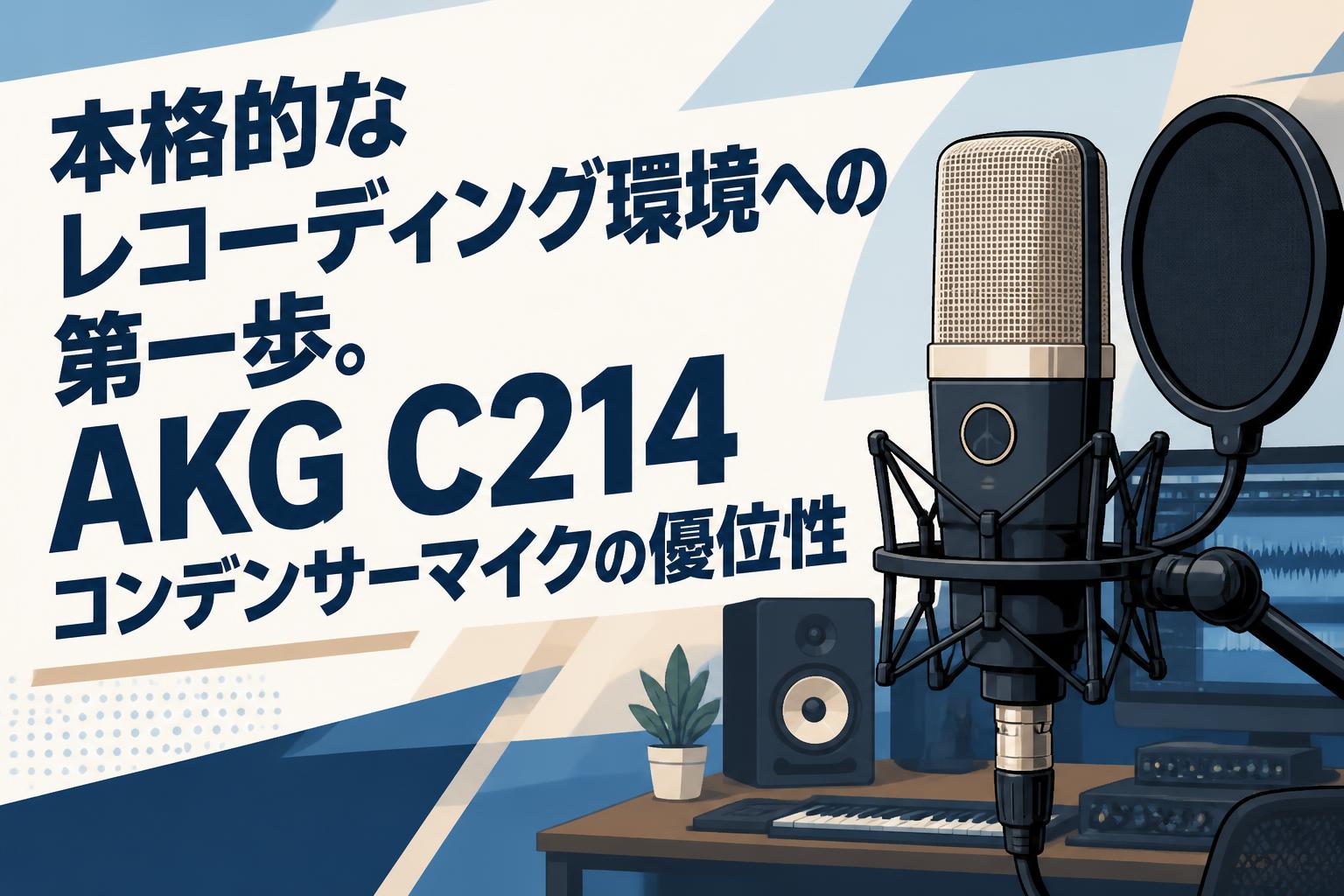 本格的なレコーディング環境への第一歩。AKG C214コンデンサーマイクの