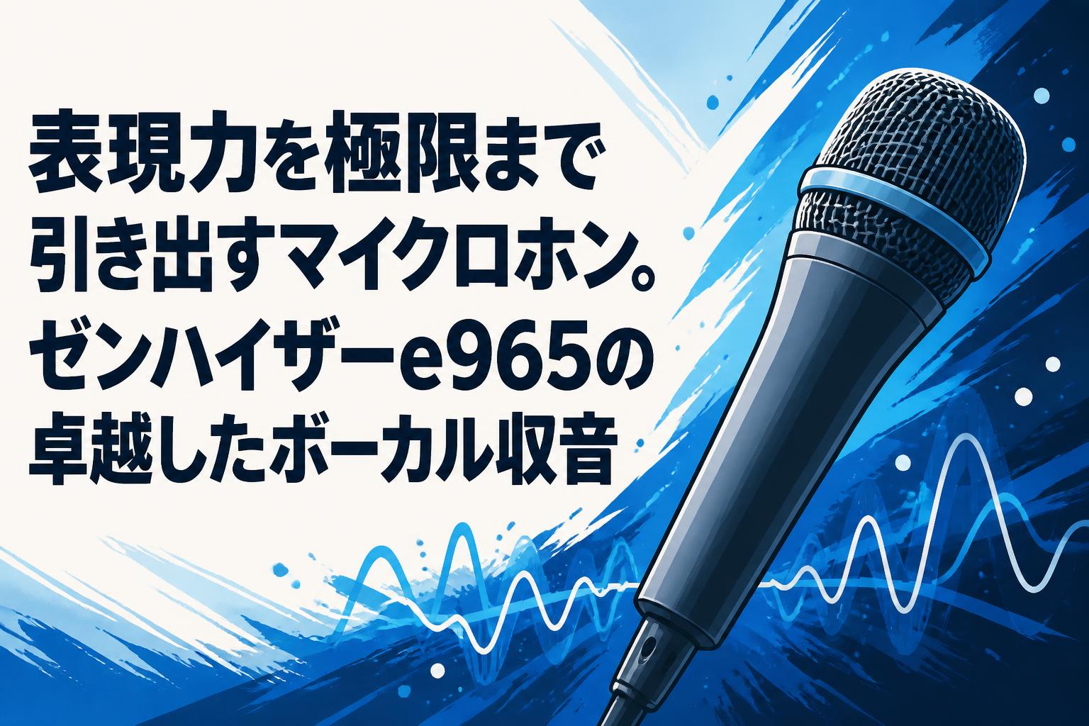 表現力を極限まで引き出すマイクロホン。ゼンハイザーe965の卓越した