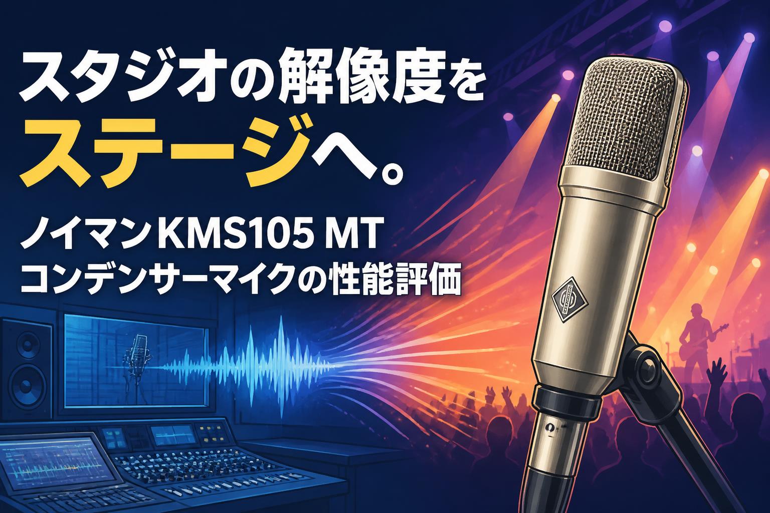 スタジオの解像度をステージへ。ノイマンKMS105 MTコンデンサーマイク