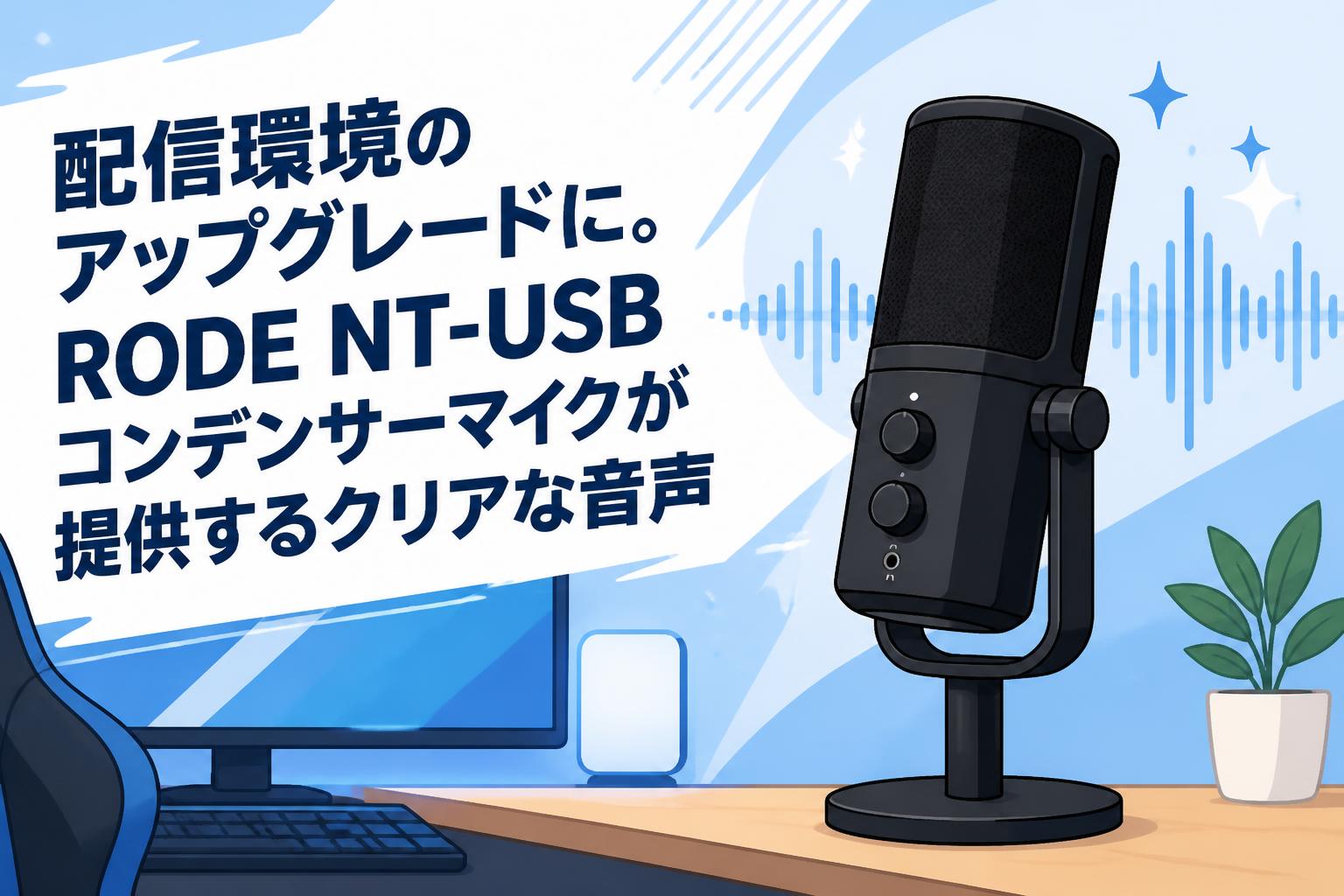 配信環境のアップグレードに。RODE NT-USBコンデンサーマイクが提供