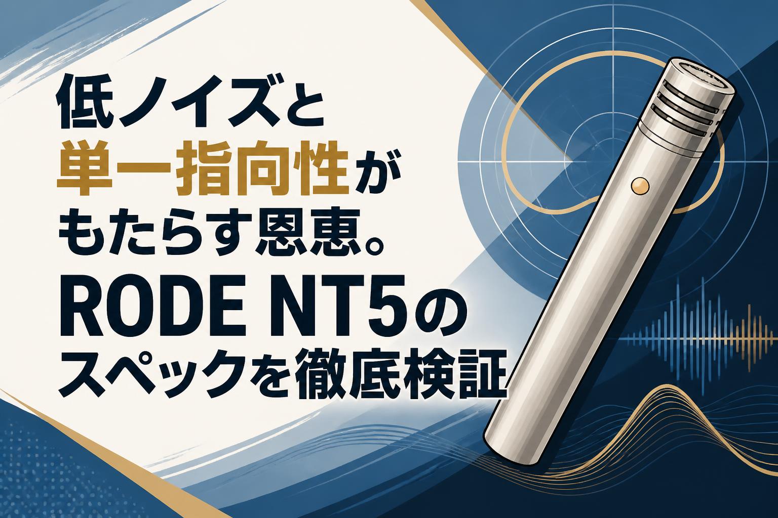 低ノイズと単一指向性がもたらす恩恵。RODE NT5のスペックを徹底検証