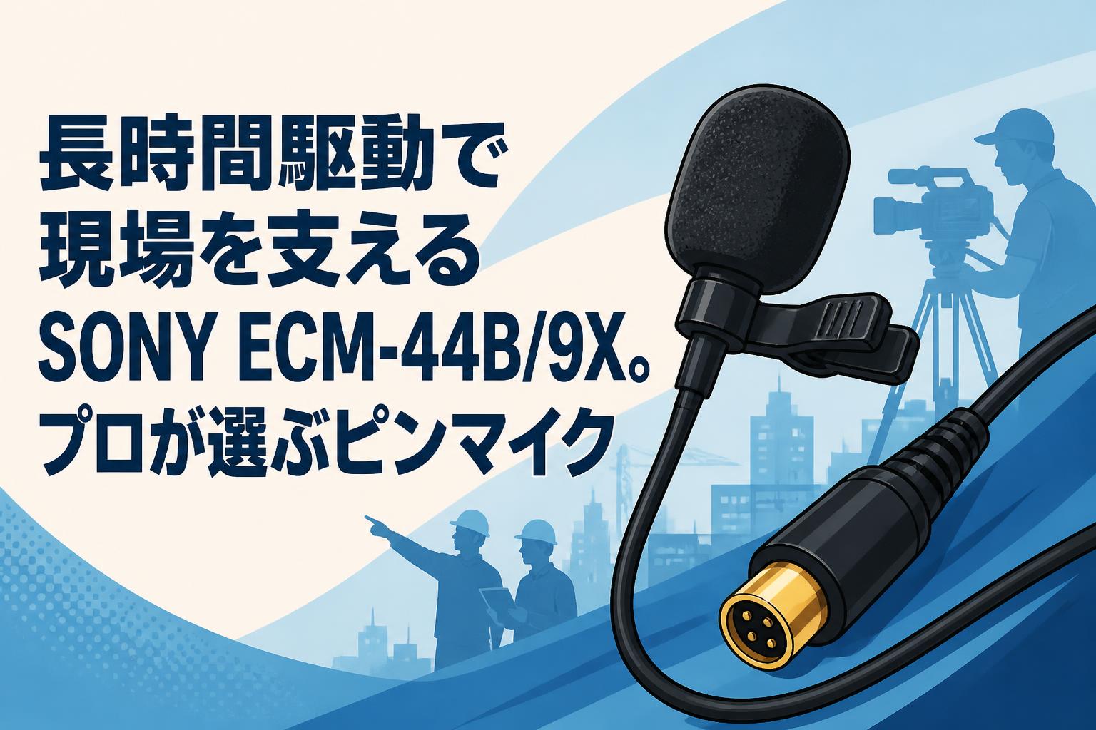 長時間駆動で現場を支えるSONY ECM-44B/9X。プロが選ぶピンマイク