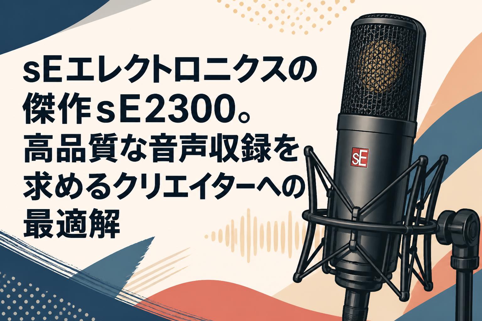 sEエレクトロニクスの傑作sE2300。高品質な音声収録を求める