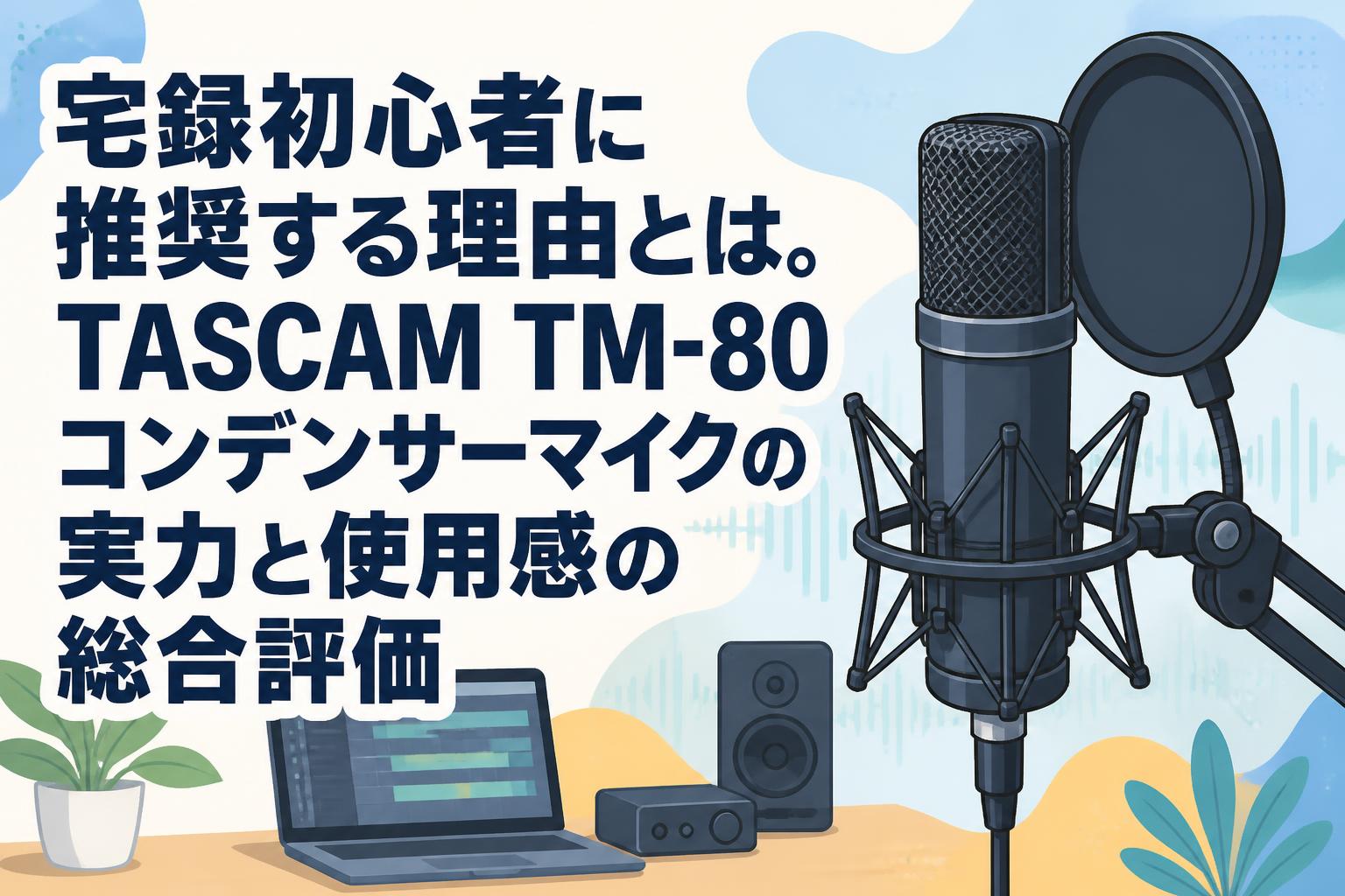 宅録初心者に推奨する理由とは。TASCAM TM-80コンデンサーマイクの実力