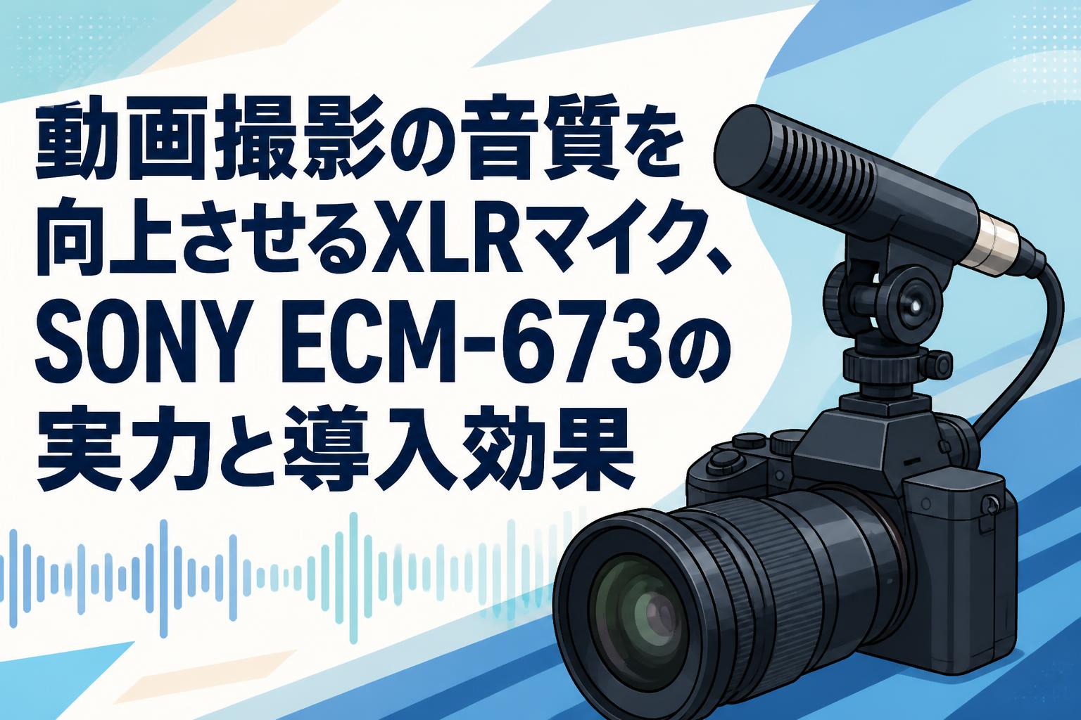 動画撮影の音質を向上させるXLRマイク、SONY ECM-673の実力と導入効果
