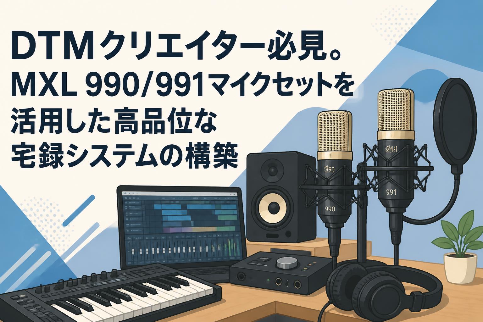 【値下げ】宅録機材セット（コンデンサーマイク・インターフェース・ヘッドホンなど） DTMクリエイター必見。MXL 990/991マイクセットを活用した高品位な宅録