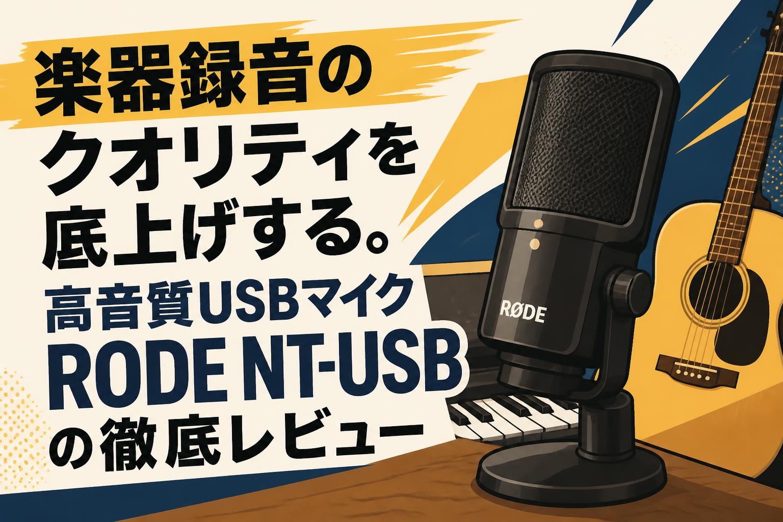 楽器録音のクオリティを底上げする。高音質USBマイクRODE NT-USBの徹底