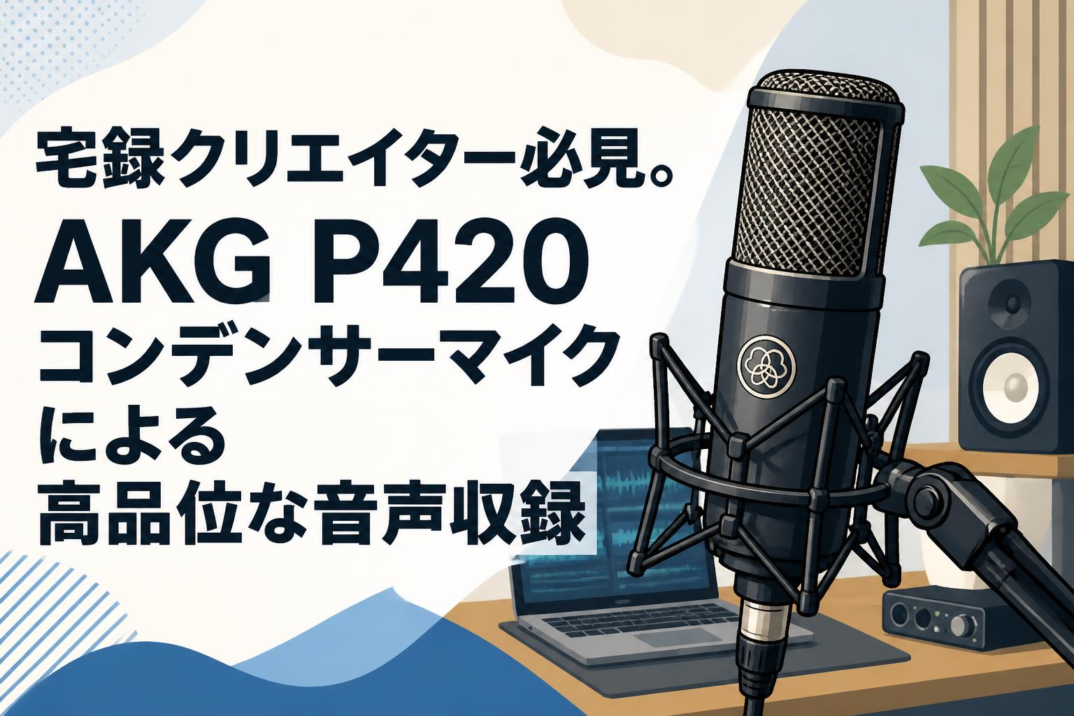 【値下げ】AKG P420 コンデンサーマイク 宅録クリエイター必見。AKG P420コンデンサーマイクによる高品位な音声