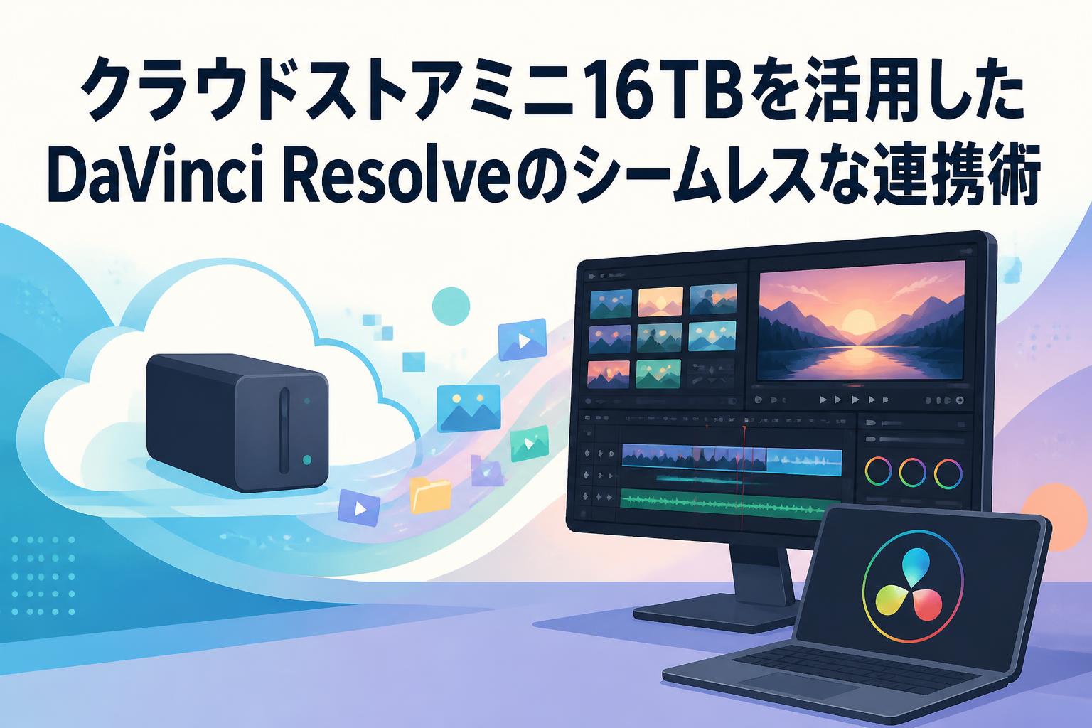 クラウドストアミニ16TBを活用したDaVinci Resolveのシームレスな連携