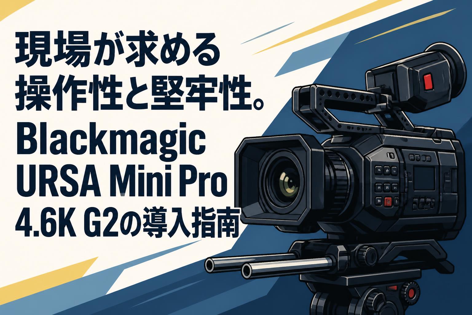 現場が求める操作性と堅牢性。Blackmagic URSA Mini Pro 4.6K G2の導入