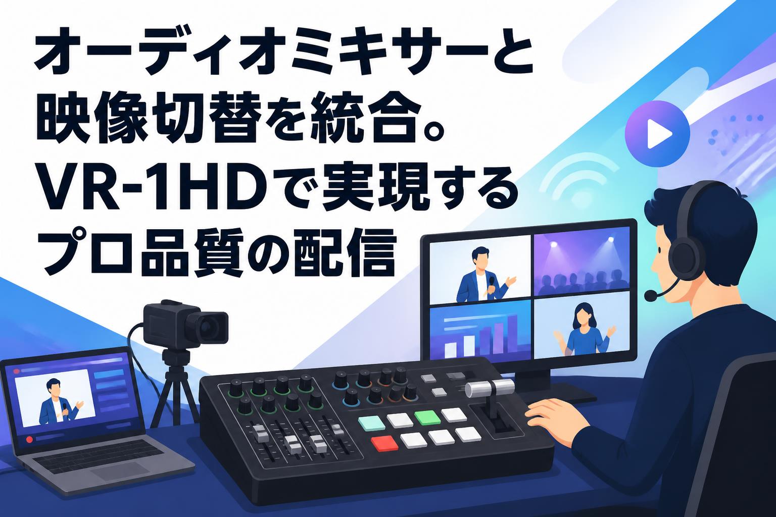 オーディオミキサーと映像切替を統合。VR-1HDで実現するプロ品質の配信