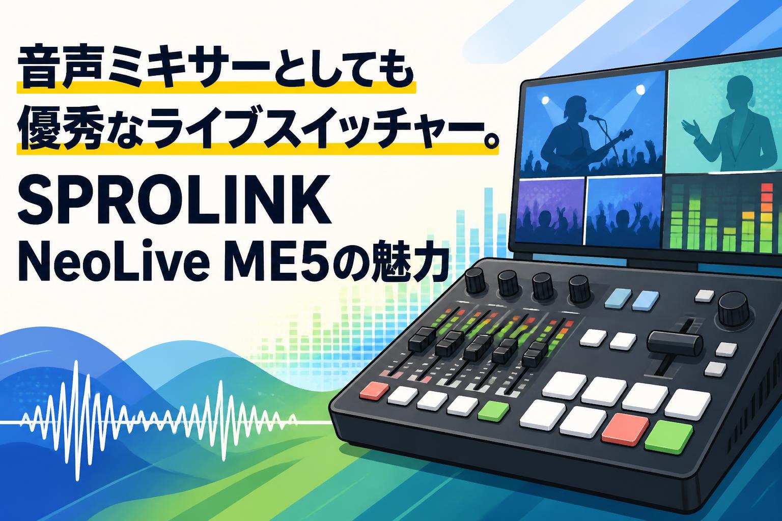 音声ミキサーとしても優秀なライブスイッチャー。SPROLINK NeoLive ME5