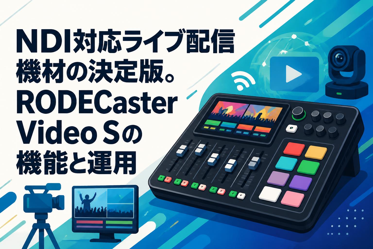 NDI対応ライブ配信機材の決定版。RODECaster Video Sの機能と運用