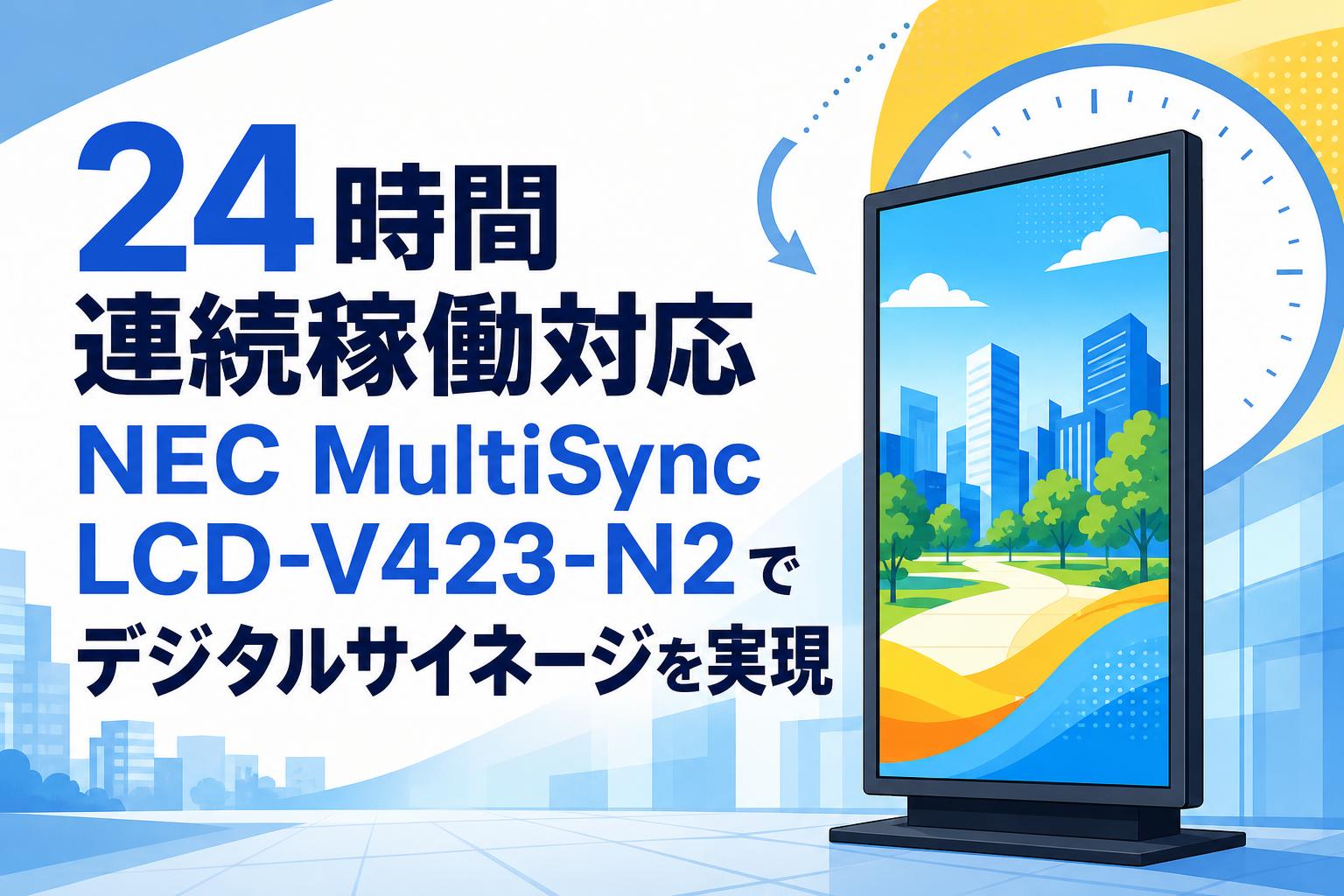 24時間連続稼働対応 NEC MultiSync LCD-V423-N2でデジタルサイネージを