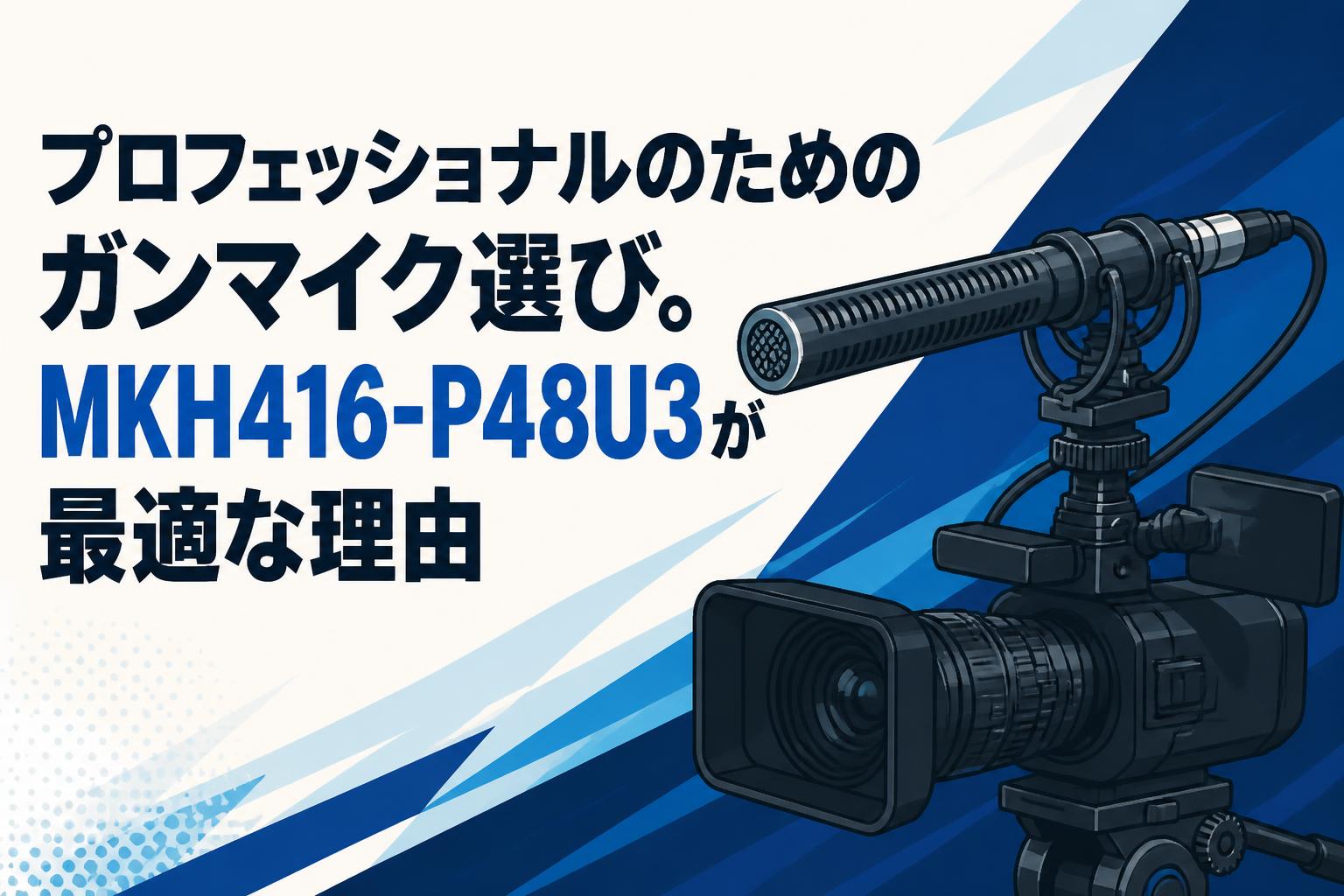 ☆ぴろろ☆様確認用 プロフェッショナルのためのガンマイク選び。MKH416-P48U3が最適な理由