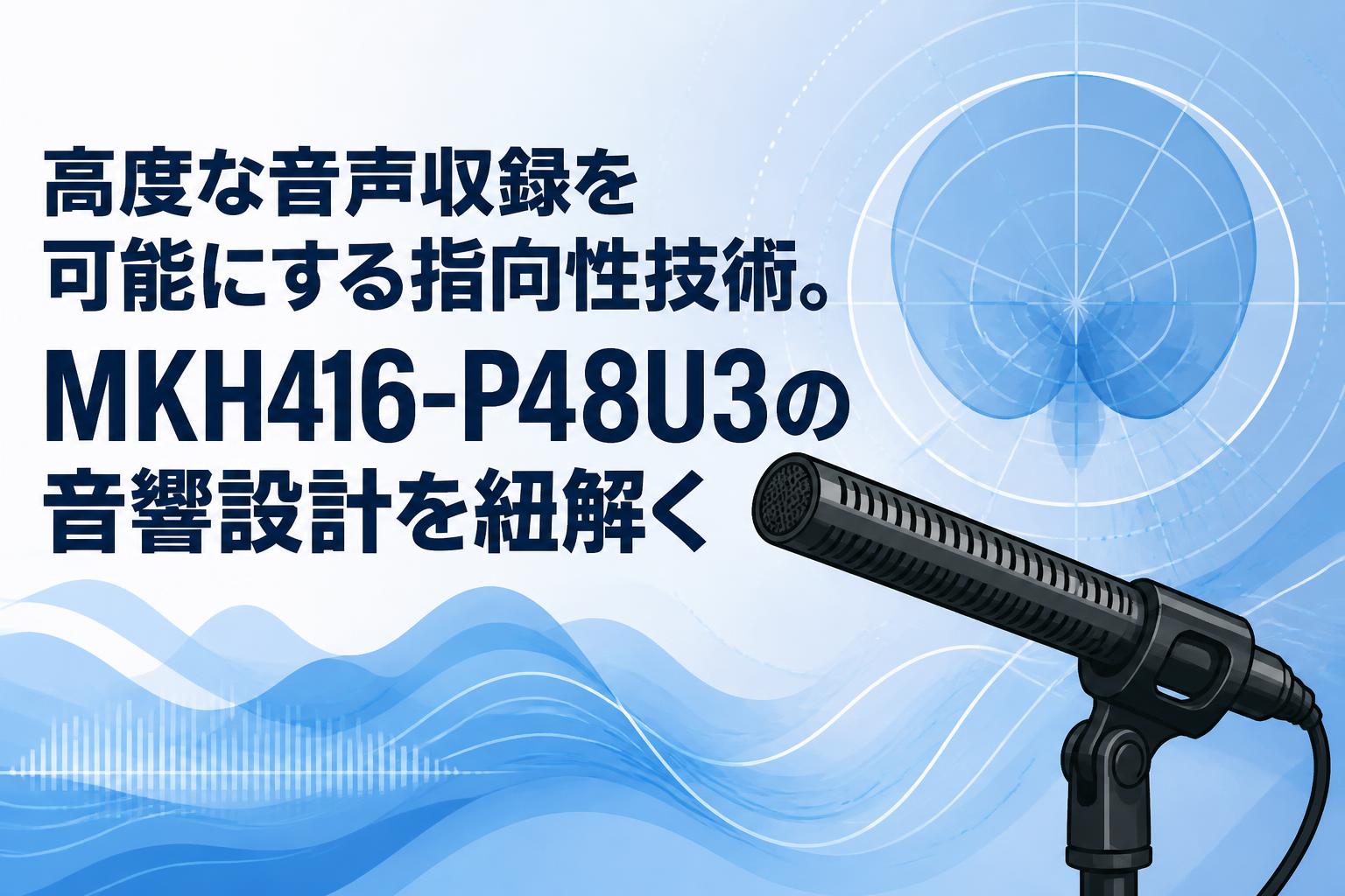 高度な音声収録を可能にする指向性技術。MKH416-P48U3の音響設計を