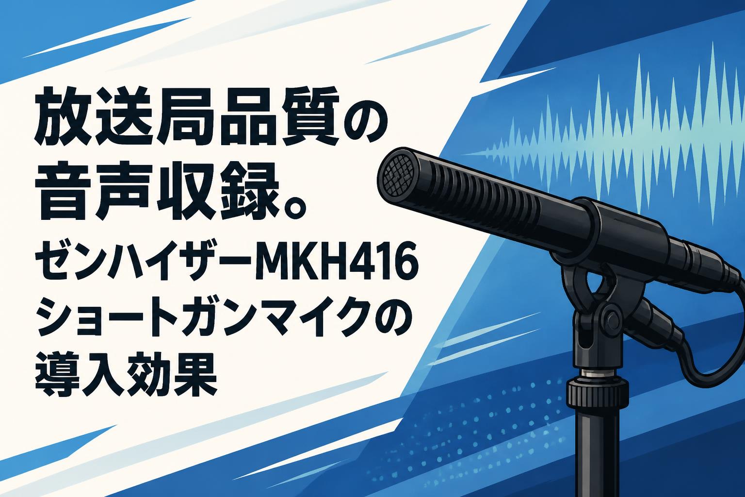 放送局品質の音声収録。ゼンハイザーMKH416ショートガンマイクの導入