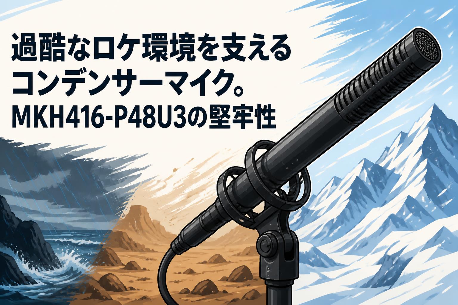 過酷なロケ環境を支えるコンデンサーマイク。MKH416-P48U3の堅牢性
