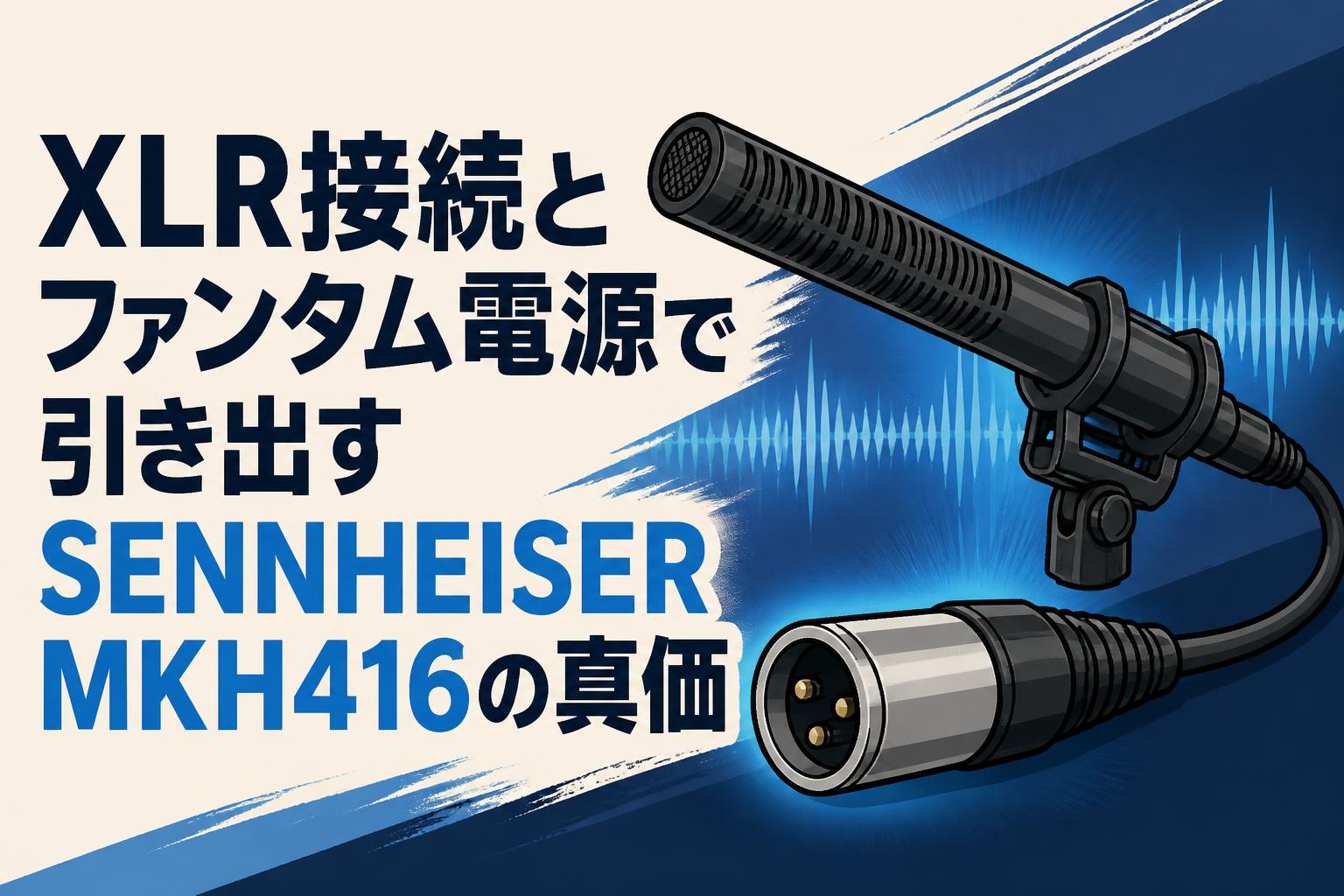 XLR接続とファンタム電源で引き出すSENNHEISER MKH416の真価 | PANDA