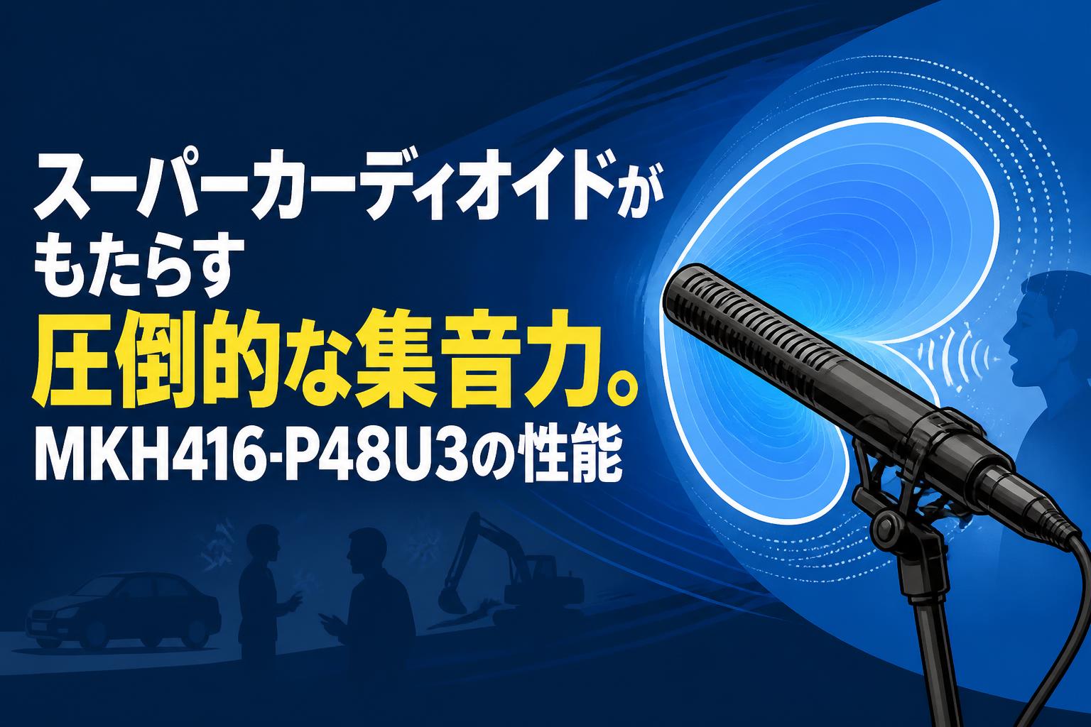 スーパーカーディオイドがもたらす圧倒的な集音力。MKH416-P48U3の性能