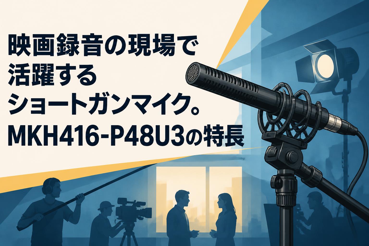 映画録音の現場で活躍するショートガンマイク。MKH416-P48U3の特長