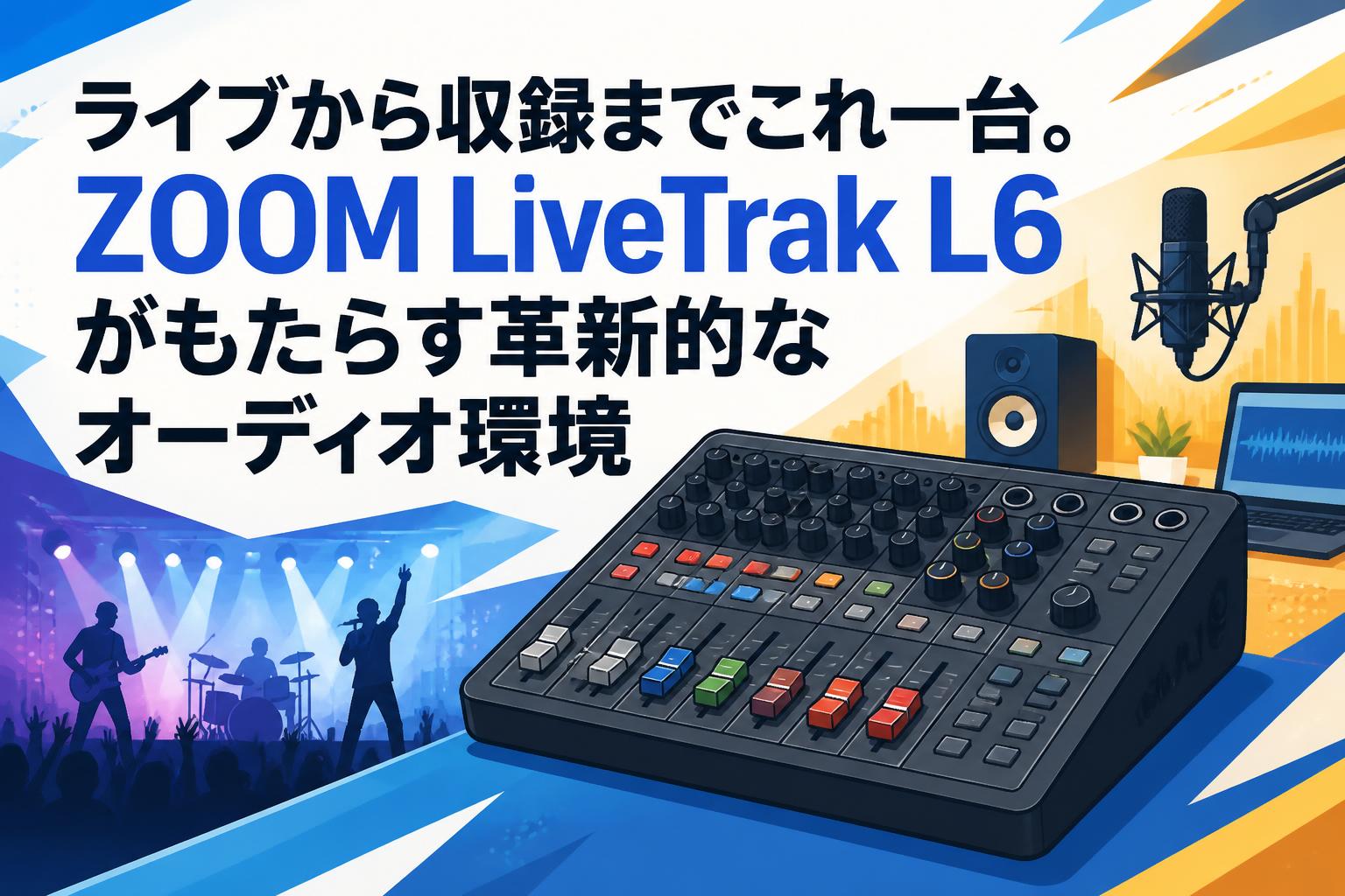 （新品同様）ZOOM LiveTrak L6 オーディオインターフェイス ライブから収録までこれ一台。ZOOM LiveTrak L6がもたらす革新的な