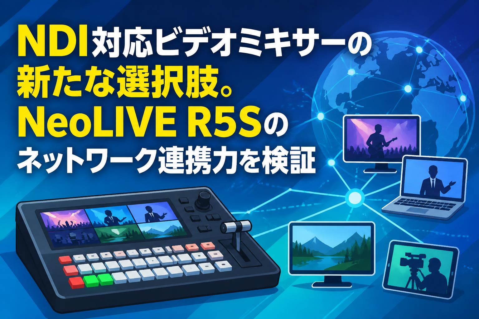 NDI対応ビデオミキサーの新たな選択肢。NeoLIVE R5Sのネットワーク連携