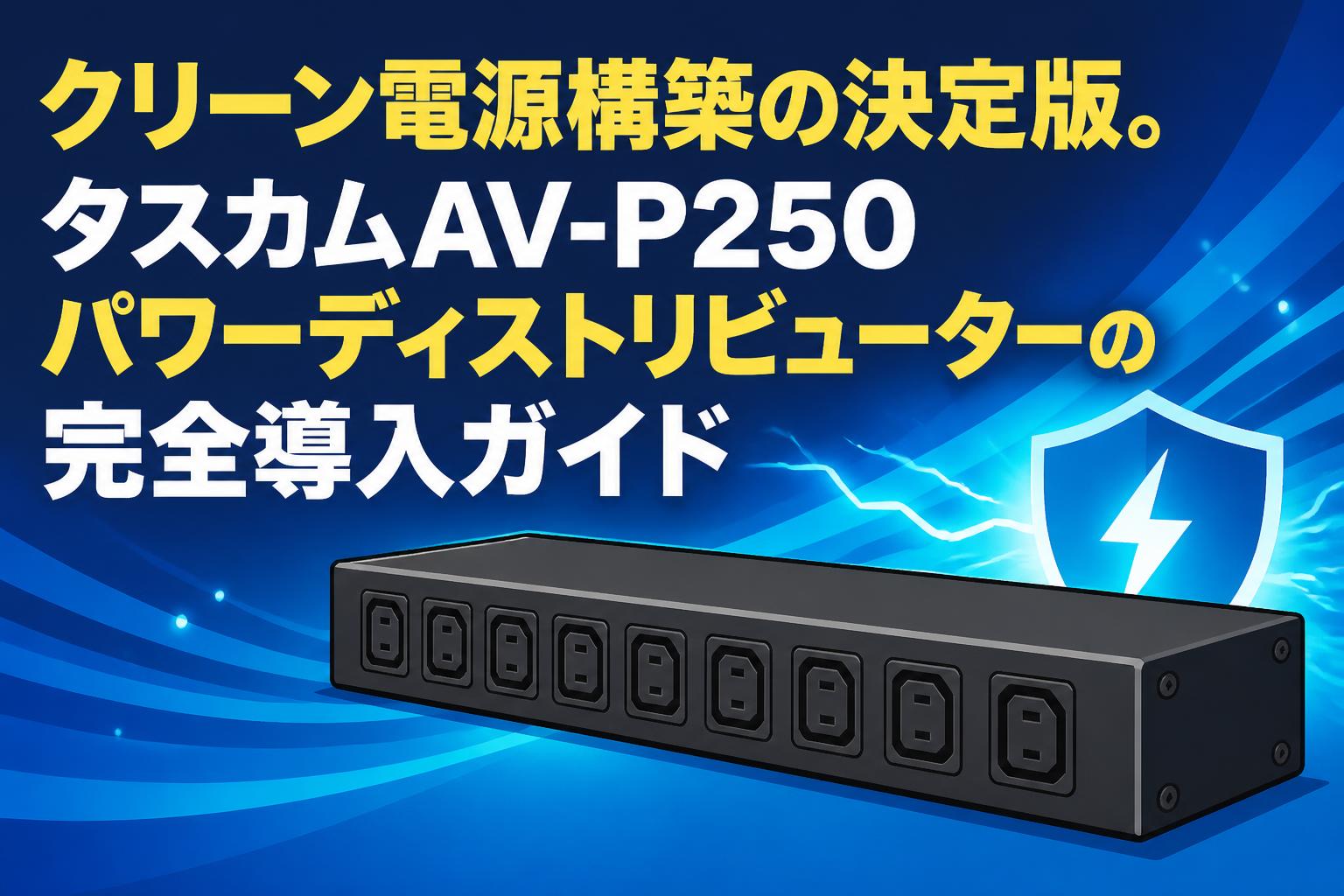 クリーン電源構築の決定版。タスカムAV-P250パワーディストリビュー
