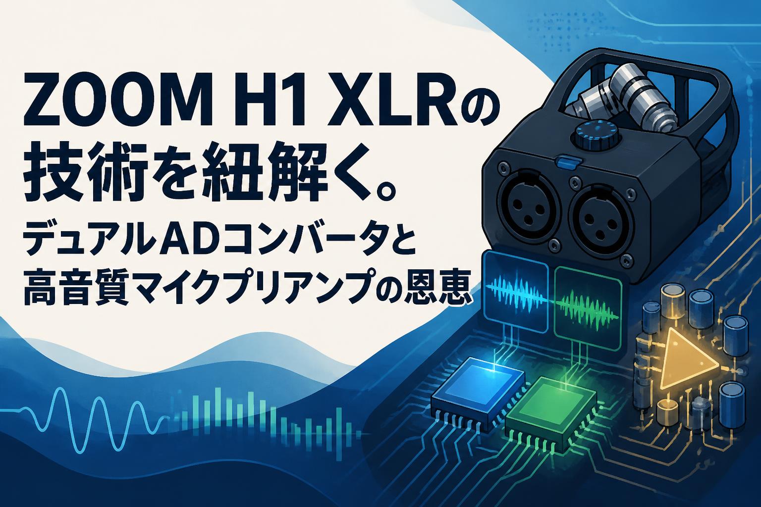 ほーい、他の方はご遠慮ください ZOOM H1 XLRの技術を紐解く。デュアルADコンバータと高音質マイク