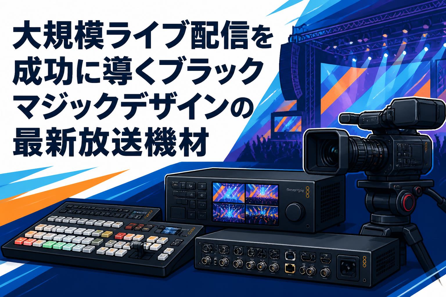 大規模ライブ配信を成功に導くブラックマジックデザインの最新放送機材