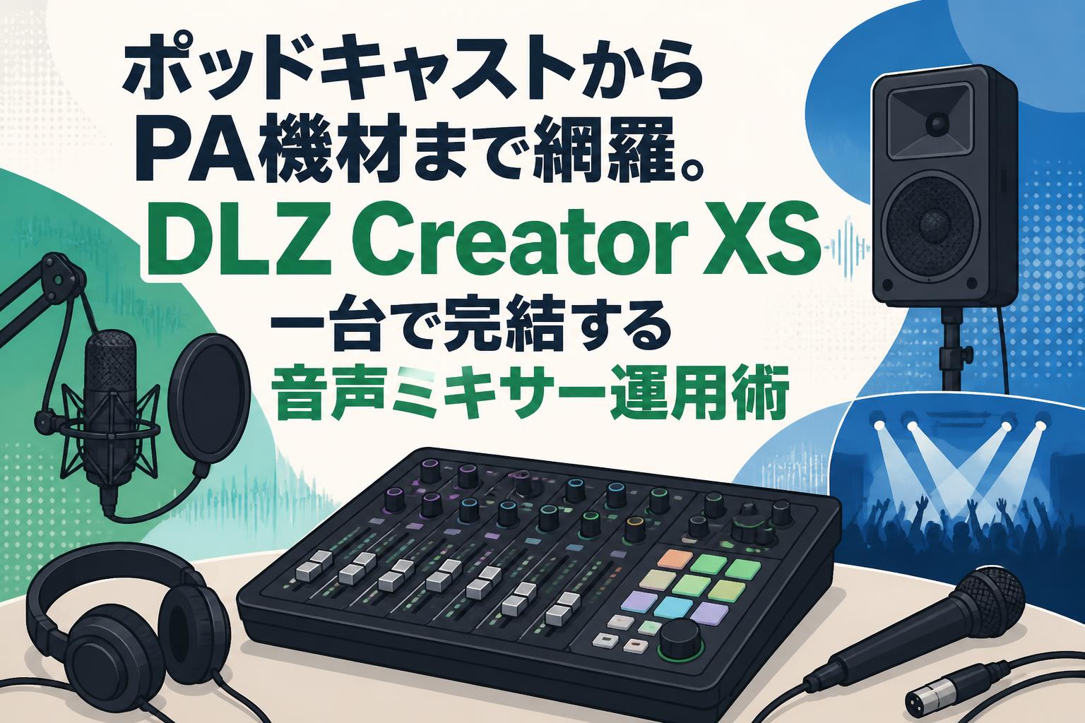 宅録機材セット（ほぼ未使用） ポッドキャストからPA機材まで網羅。DLZ Creator XS一台で完結する音声