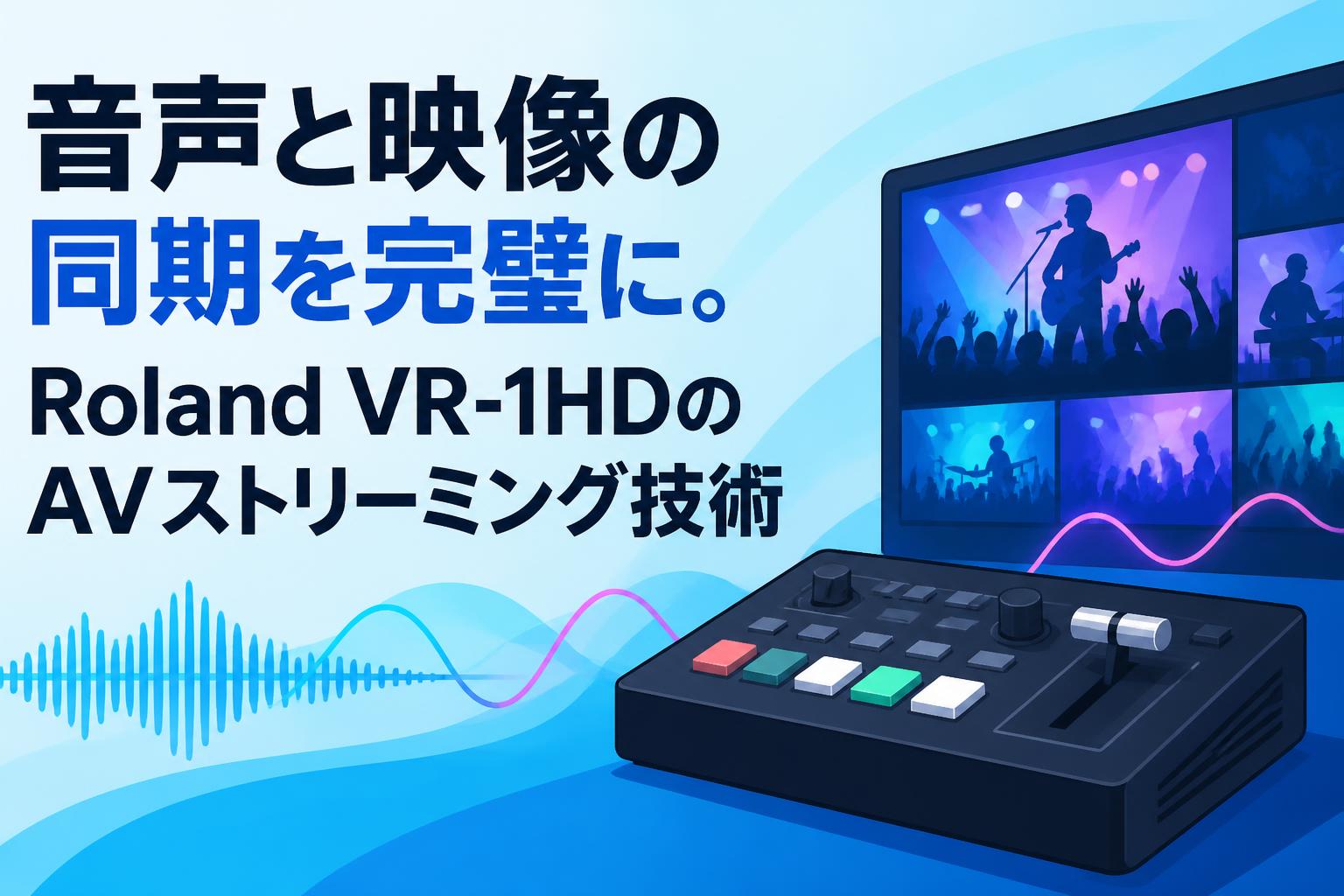 音声と映像の同期を完璧に。Roland VR-1HDのAVストリーミング技術