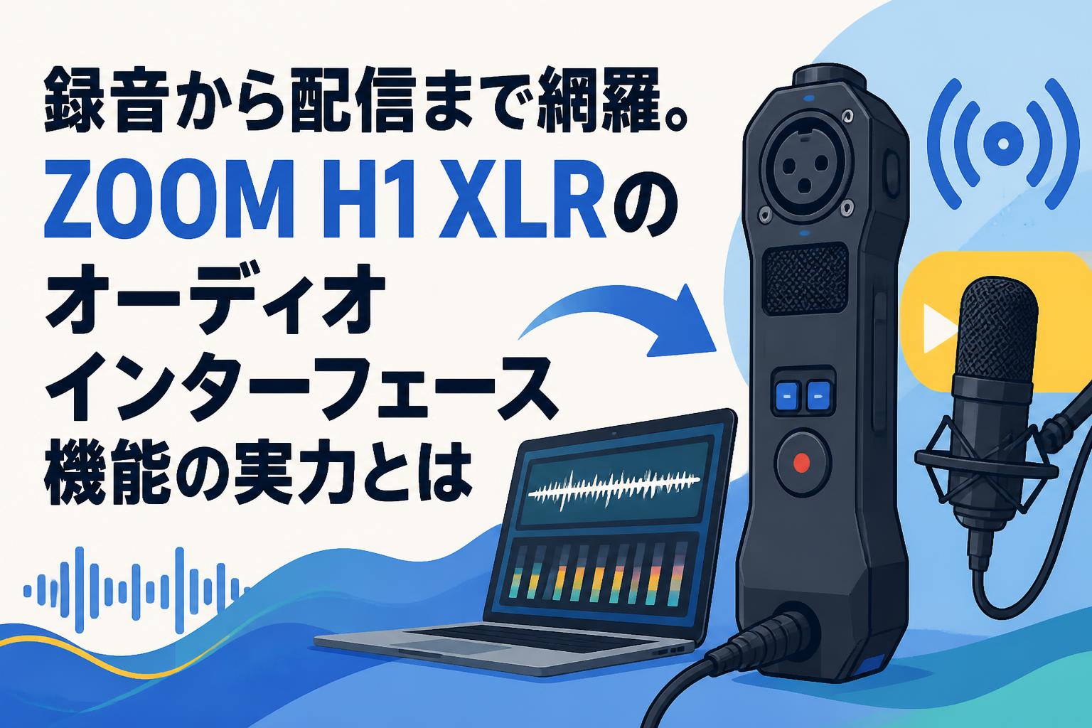 録音から配信まで網羅。ZOOM H1 XLRのオーディオインターフェース機能