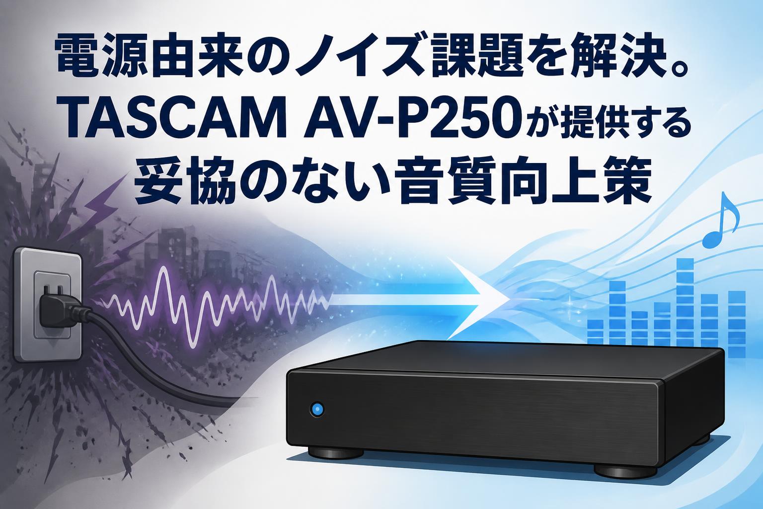 電源由来のノイズ課題を解決。TASCAM AV-P250が提供する妥協のない音質