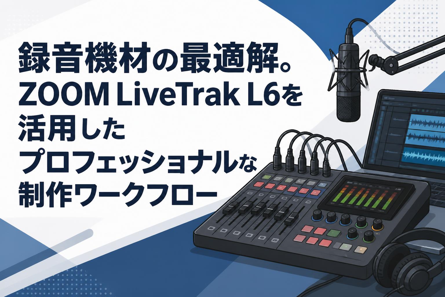 録音機材の最適解。ZOOM LiveTrak L6を活用したプロフェッショナルな