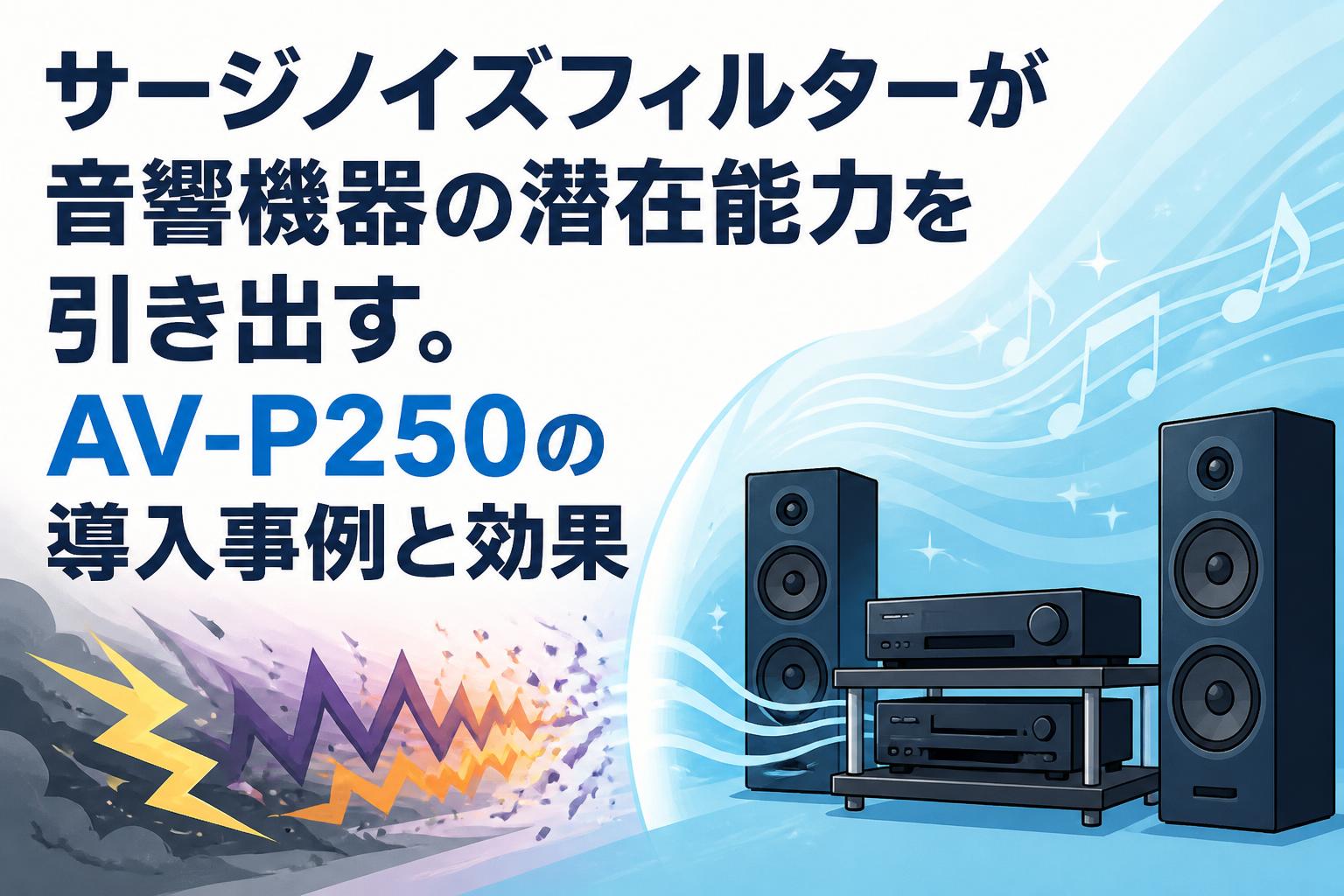 サージノイズフィルターが音響機器の潜在能力を引き出す。AV-P250の