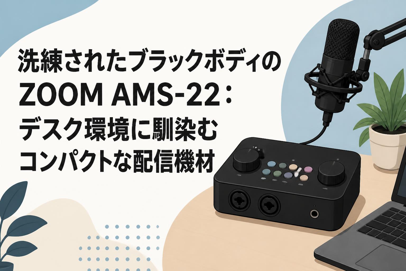 洗練されたブラックボディのZOOM AMS-22：デスク環境に馴染む