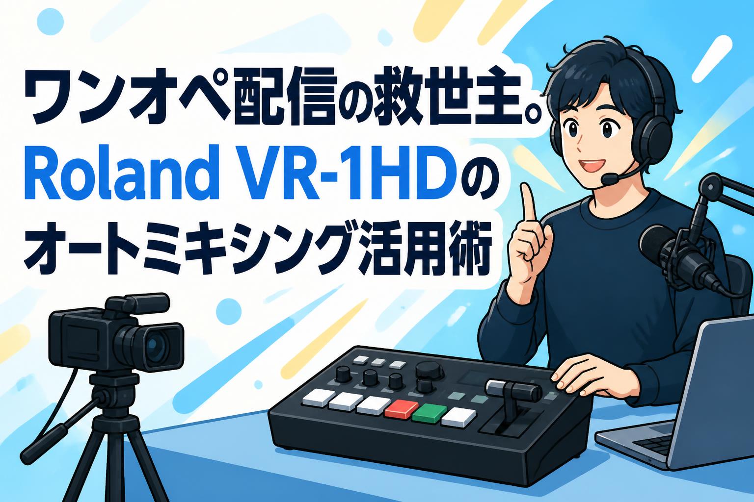 ワンオペ配信の救世主。Roland VR-1HDのオートミキシング活用術