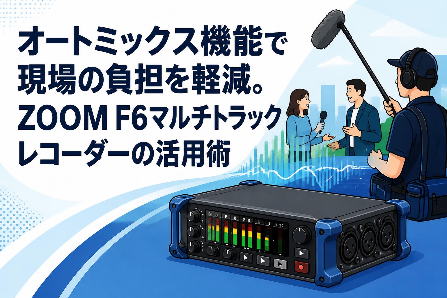 オートミックス機能で現場の負担を軽減。ZOOM F6マルチトラック
