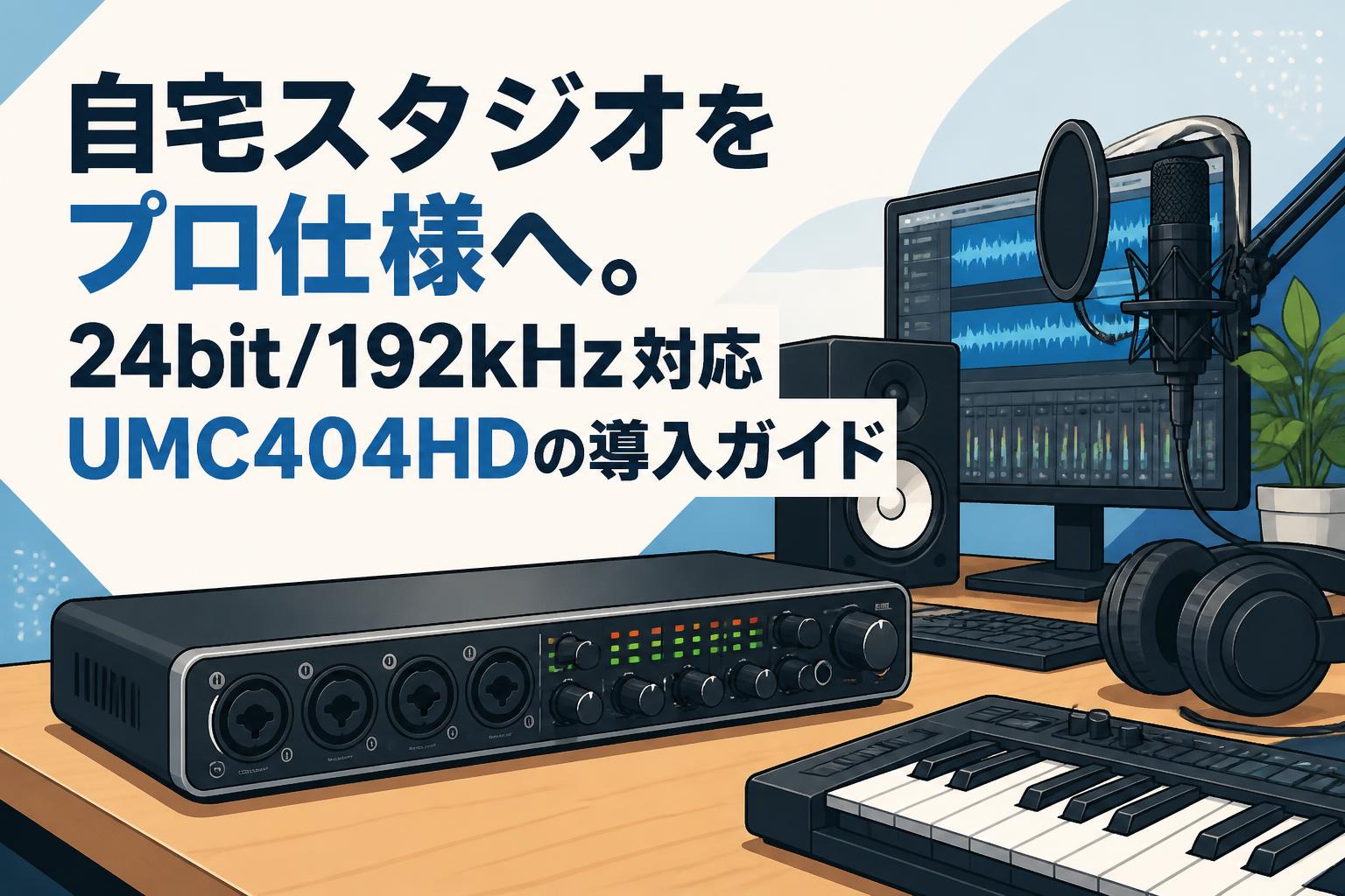 自宅スタジオをプロ仕様へ。24bit/192kHz対応UMC404HDの導入ガイド