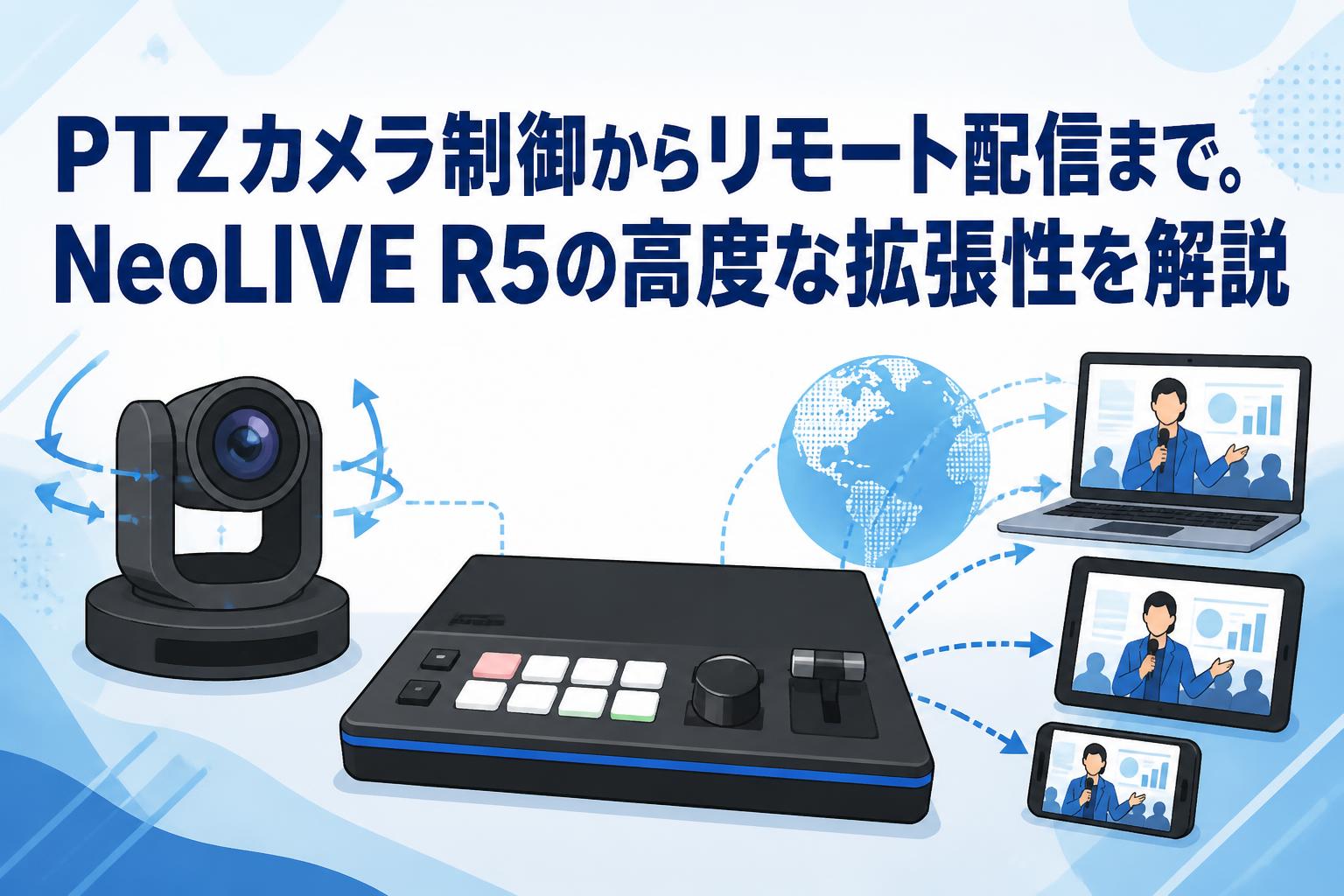 PTZカメラ制御からリモート配信まで。NeoLIVE R5の高度な拡張性を解説