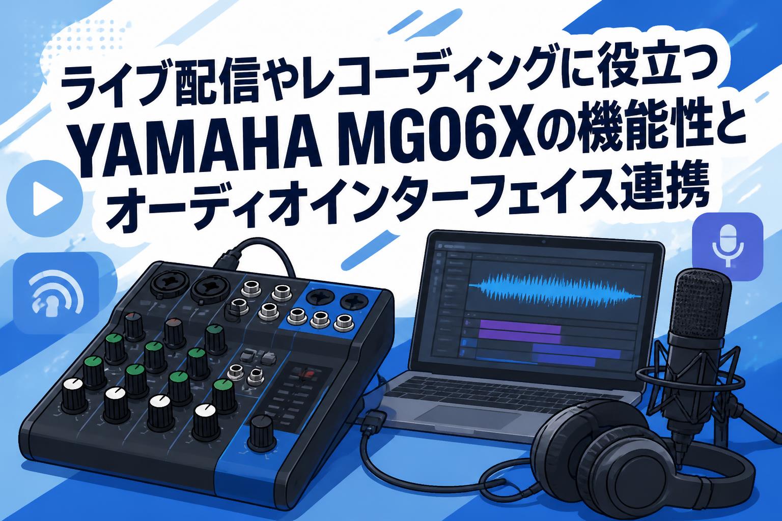 配信機器・PA機器・レコーディング機器 YAMAHA MG06 ライブ配信やレコーディングに役立つYAMAHA MG06Xの機能性とオーディオ