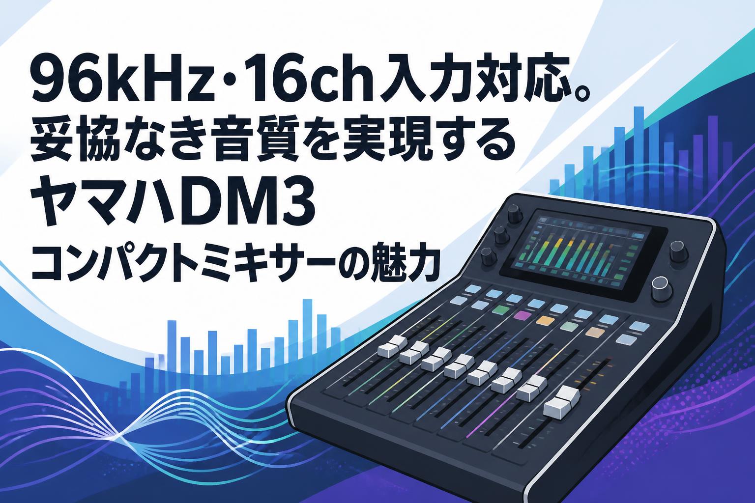 96kHz・16ch入力対応。妥協なき音質を実現するヤマハDM3コンパクト