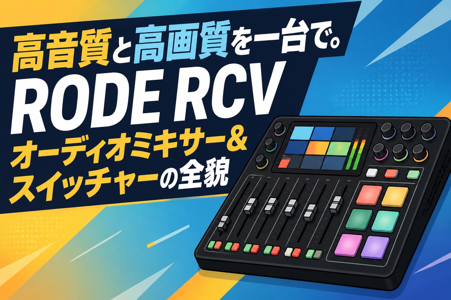 Rcv Rode 高音質と高画質を一台で。RODE RCVオーディオミキサー&スイッチャーの全貌 | PANDA TIMES(パンダタイムス)