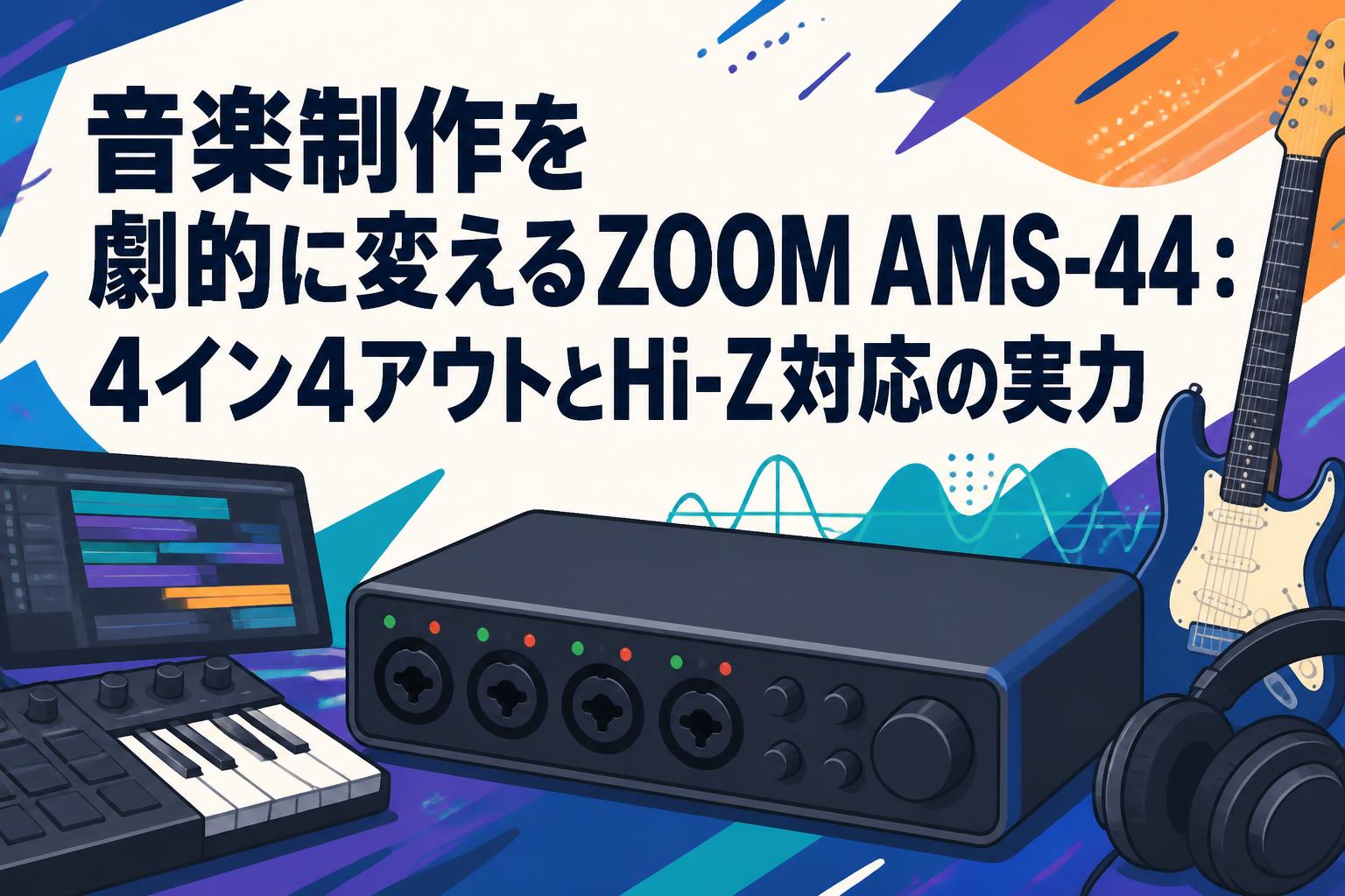音楽制作を劇的に変えるZOOM AMS-44：4イン4アウトとHi-Z対応の実力