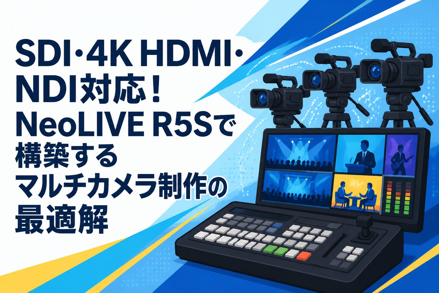 SDI・4K HDMI・NDI対応！NeoLIVE R5Sで構築するマルチカメラ制作の最適